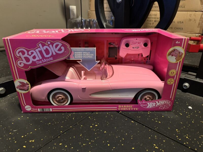 Barbie The Movie Hot Wheels RC Barbie Corvette Remote Control