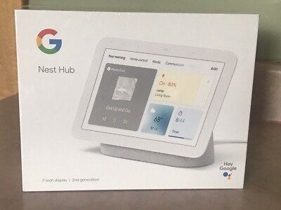 Google Nest Hub 7  Smart Display with Assistant (2nd Gen) Chalk - New Sealed