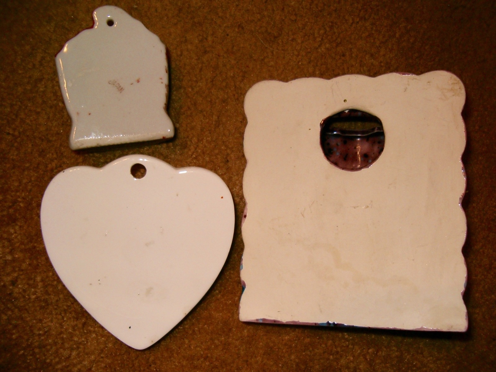 Wallpockets Wall Pocket Wall Vase 3 Pieces - Japan Scene and Heart & Ceramic