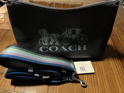 COACH CE585 Clara Shoulder Bag With Horse And Carriage Navy