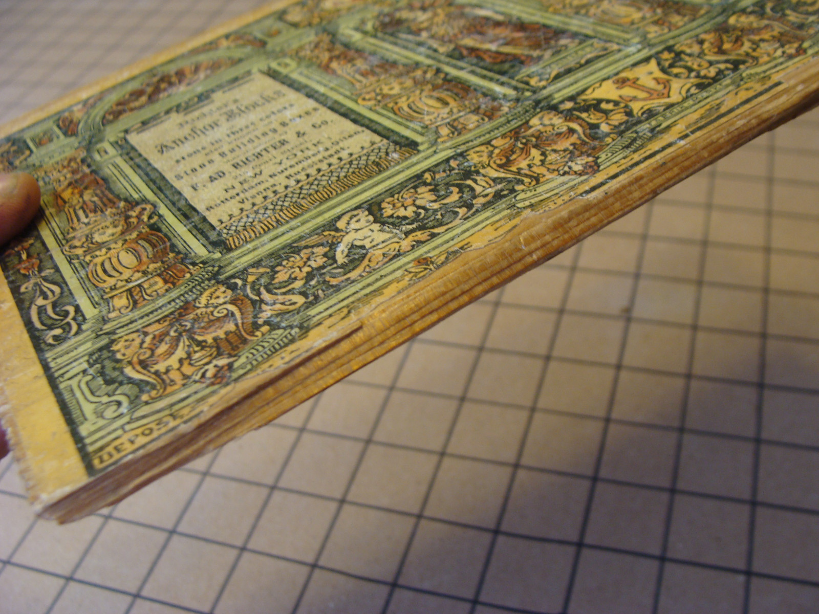 ORIGINAL - ANCHOR BLOCKS #4 box top only, w paper lables,GREAT IF YOU NEED IT