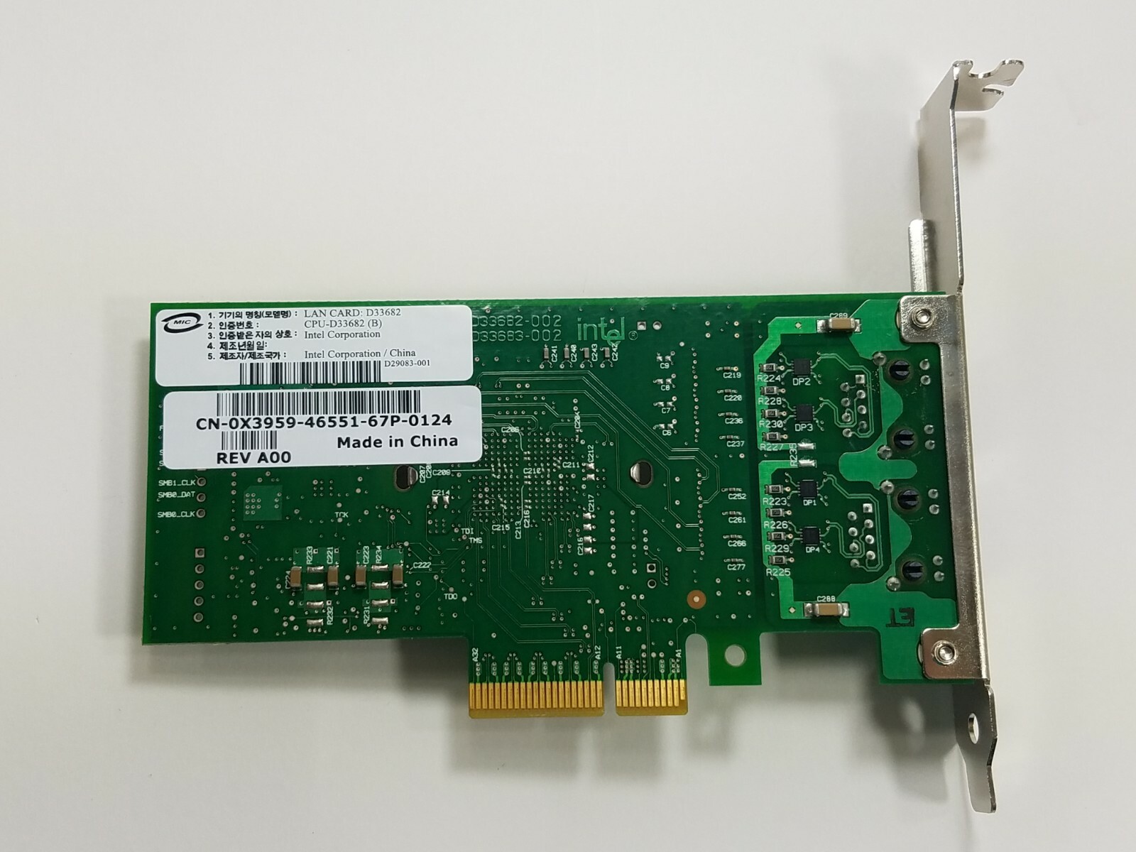 Dell Intel Pro/100 Dual Port PCI-e Server Adapter  D33682 0X3959 Lan Card