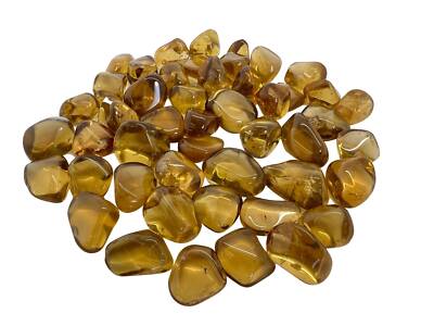 Whiskey Quartz Tumbled Stone, Natural Whiskey Quartz from Brazil