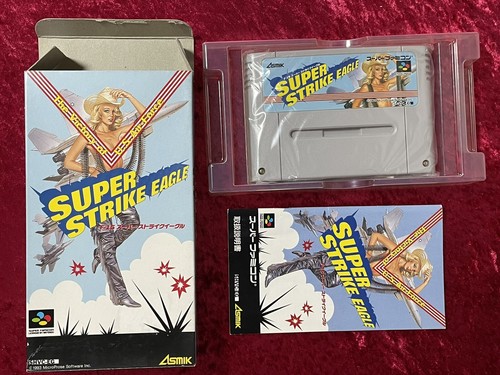 スーパーストライクイーグルスーパーファミコン Super Strike Eagle Nintendo SNES Super Famicom SFC w/Box