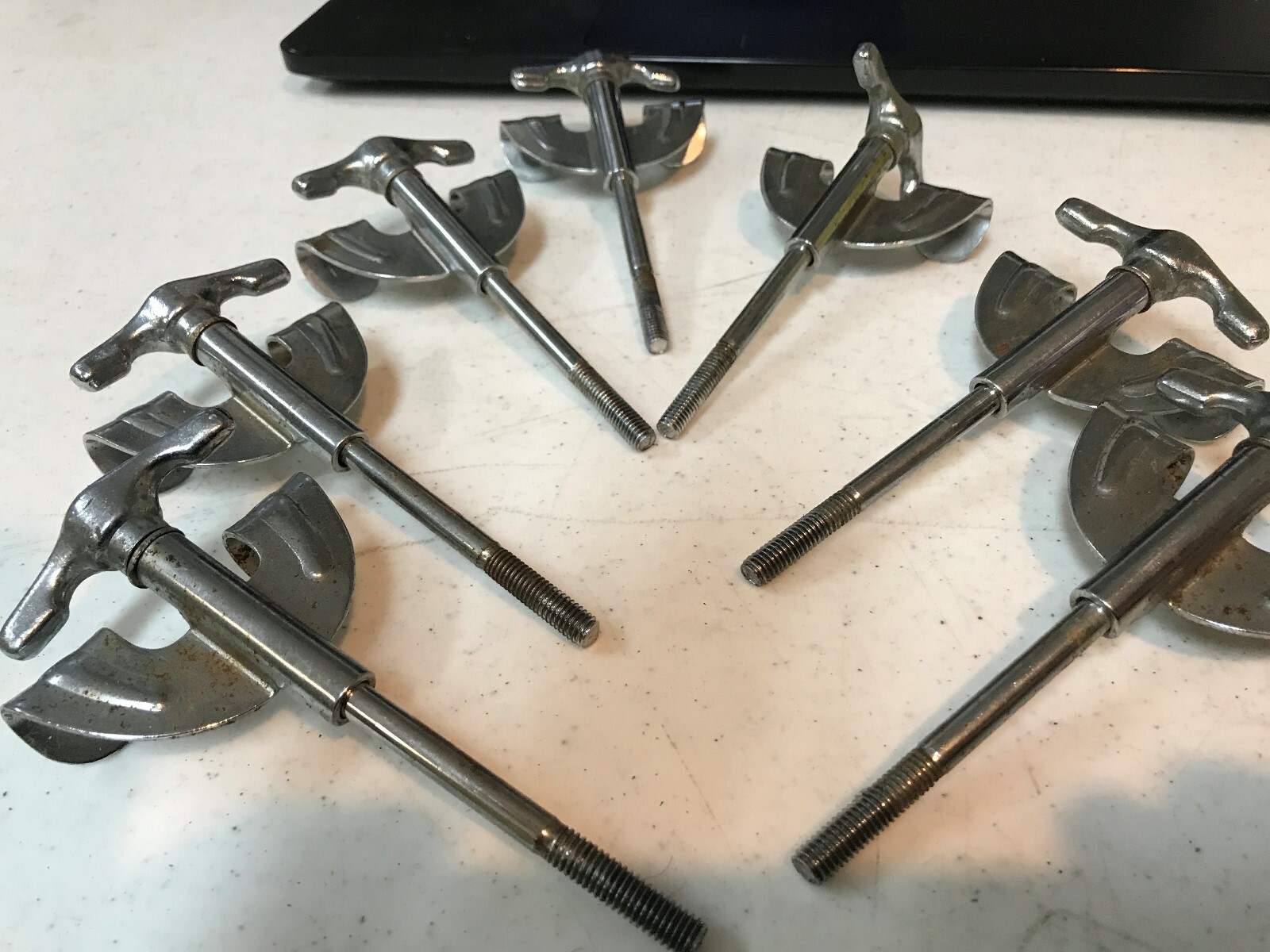 1980s Pearl Export bass drum T-RODS n Claws total of 7