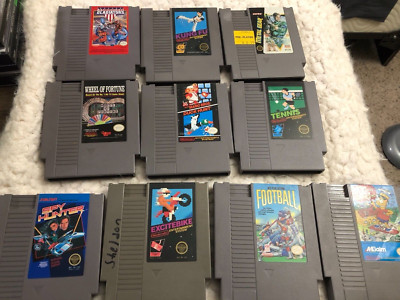 10x Nintendo NES Video Game Lot Bundle!  Metal Gear, Super Mario, Excitebike!