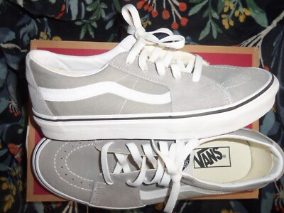Vans Off the Wall Gray Old Skool Sk8 Low Sneaker Canvas & Suede Shoes M 8.5/W 10