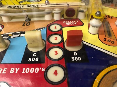 Eros One Cocktail Pinball Machine reproduction Drop Targets Set of 4