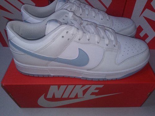 N. Dunk Low Retro White/Summit White/Light Armory Blue Men's