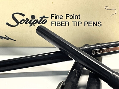Vintage 1960s NOS SCRIPTO Fiber Tip Pen Lot Felt Early Writing Working