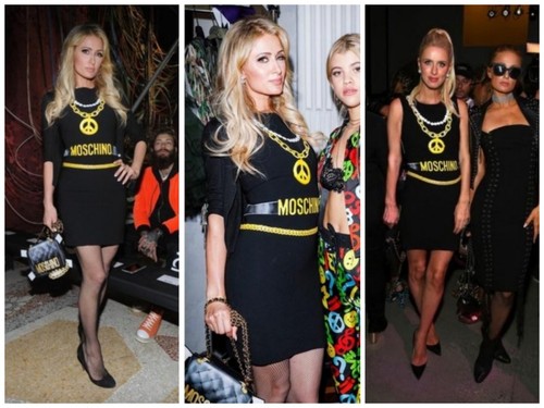 Pre-owned Moschino Couture Chain Necklace Logo Dress Black 40 / Us 6 $1055