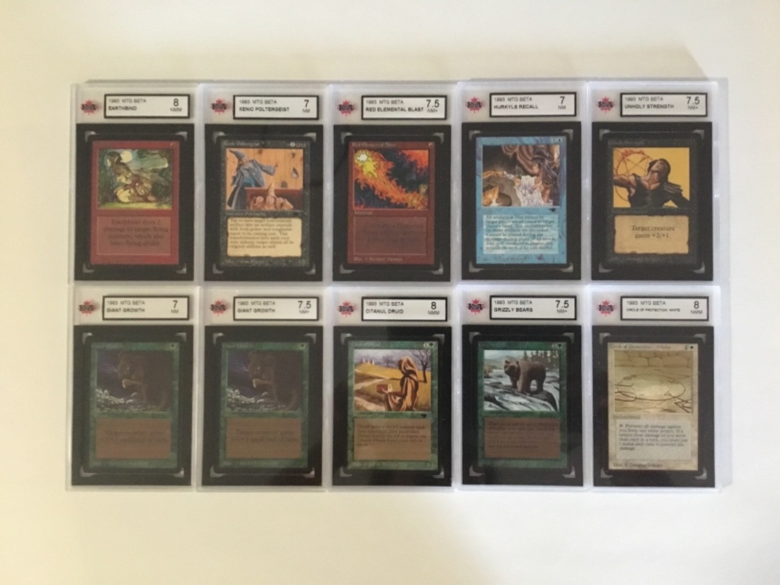 MAGIC THE GATHERING 1993 BETA 28 CARD GRADED COLLECTION