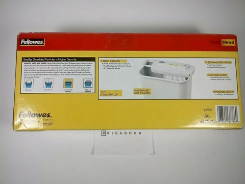 Fellowes Paper Shredder FS5 - Safe Shred 7mm Strip Cut - 5 Document Capacity