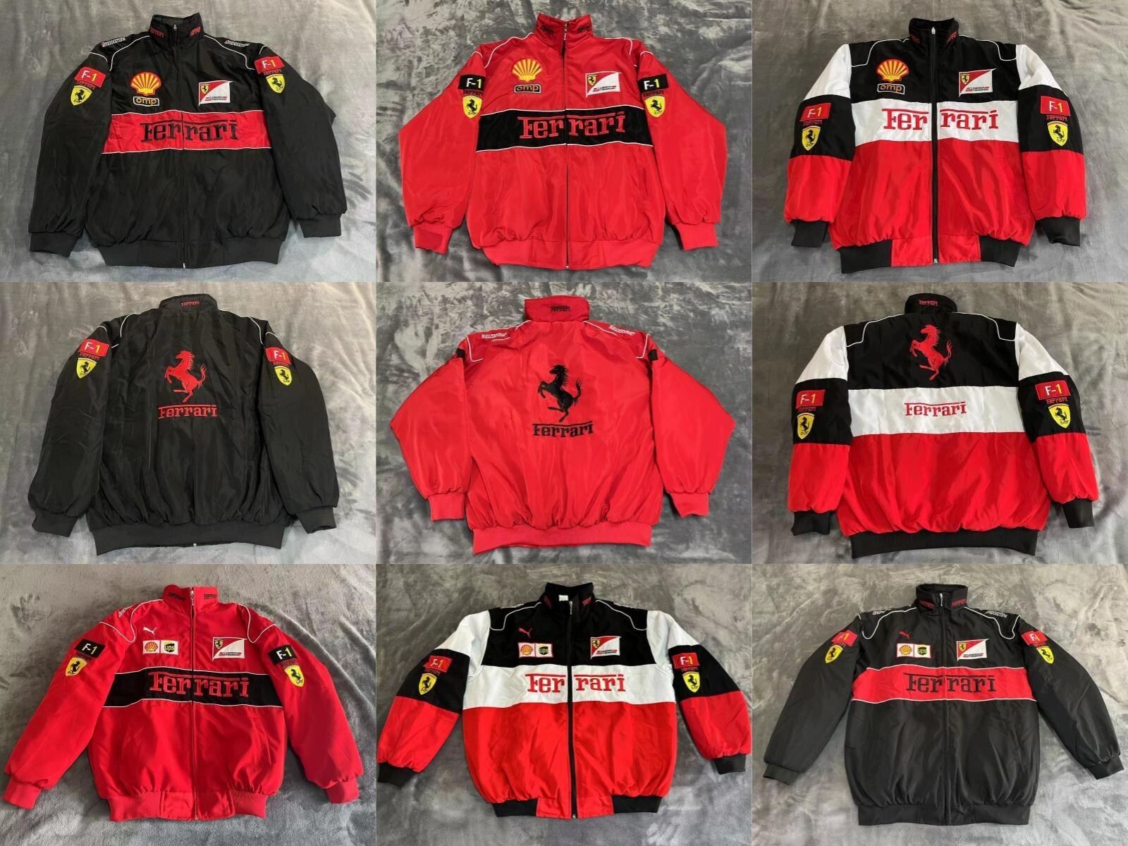 Unisex Adult Ferrari Jacket Ebroidered Cotton Padded F 1 Unisex Adult Ferrari Jacket Ebroidered Cotton Padded F 1