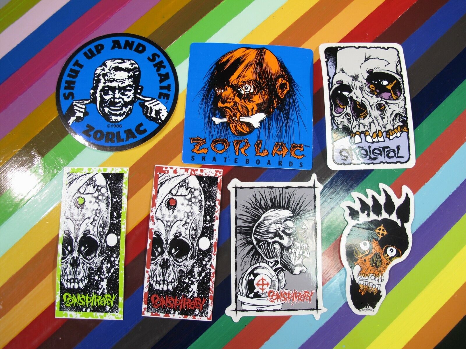 vtg 1990s and 2000s era Pushead skateboard sticker - Zorlac vtg 1990s and 2000s era Pushead skateboard sticker - Zorlac