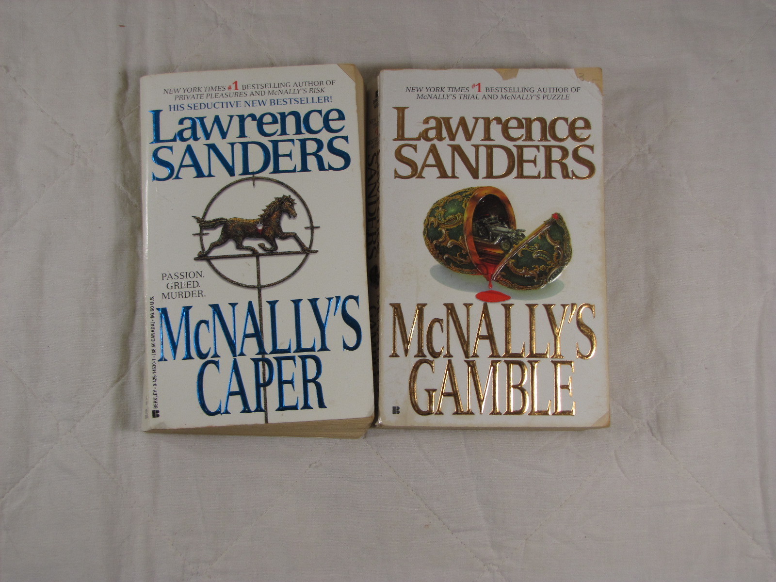 6 Lawrence Sanders McNally novels: Caper; Gamble; Luck; Puzzle; Risk; Trial