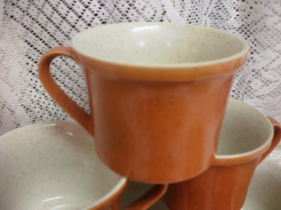 (9) Imperial By W Dalton TANGERINE P9261 CUPS Japan Orange Yellow