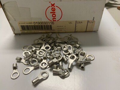33 Molex Ring Terminal #8 /10-12AWG Non Insulated c-136-08 krimptite 0190690233