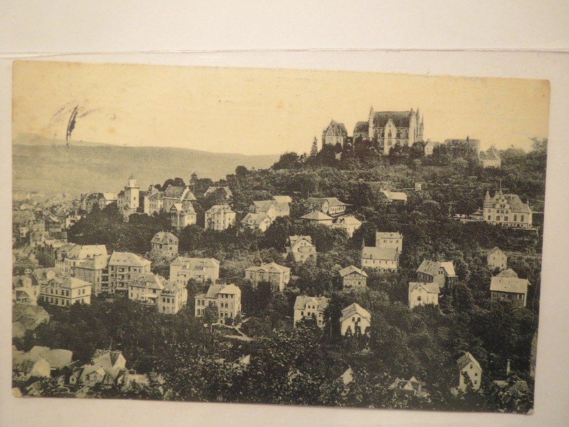 Marburg 1916 Schlossberg Verbindungshaus Corps Teutonia - Burschenschaft / Karte
