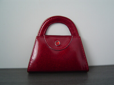 Manicure Set im Handtaschen Etui -dunkelrot - Edelstahl - 6 teilig