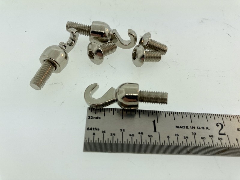 Howard Miller Grandfather Clock Weight Shell Hook set of 3 Chrome