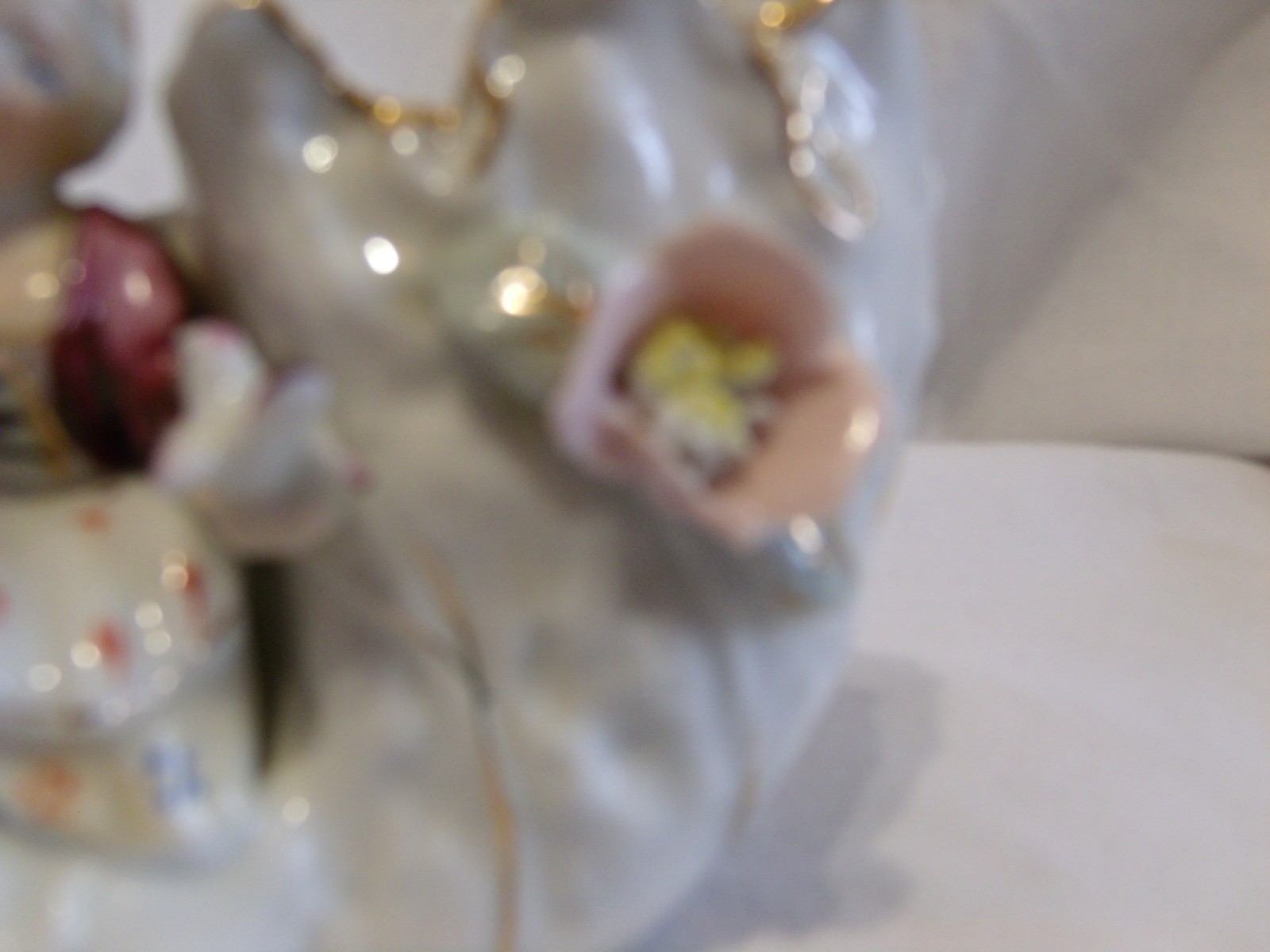 Vintage bondware Double Flower Pot