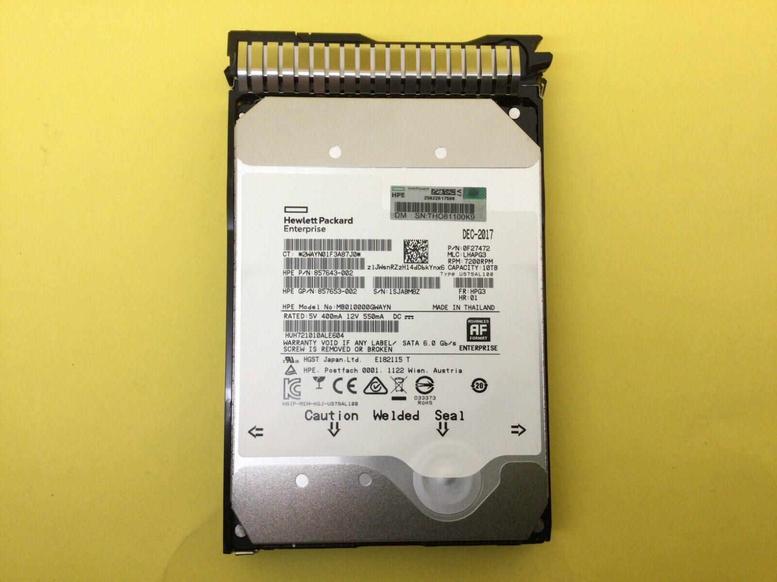 857648-B21 HPE 10TB SATA 6G 7.2K LFF SC 512E HDD 857967-001 857648-B21 HPE 10TB SATA 6G 7.2K LFF SC 512E HDD 857967-001