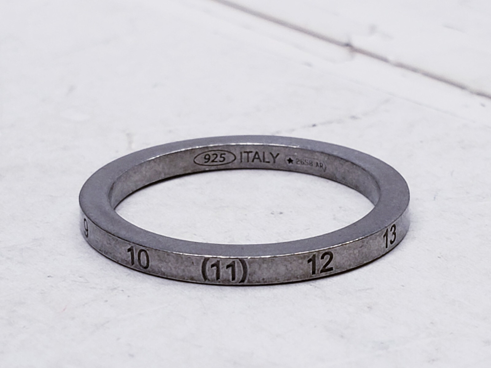 maison margiela Numerical Ring Size 7.5 Sterling silver 3mm maison margiela Numerical Ring Size 7.5 Sterling silver 3mm