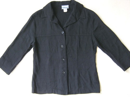 Vintage FLAX by Jeanne Engelhart Shirt Size Petite Striped