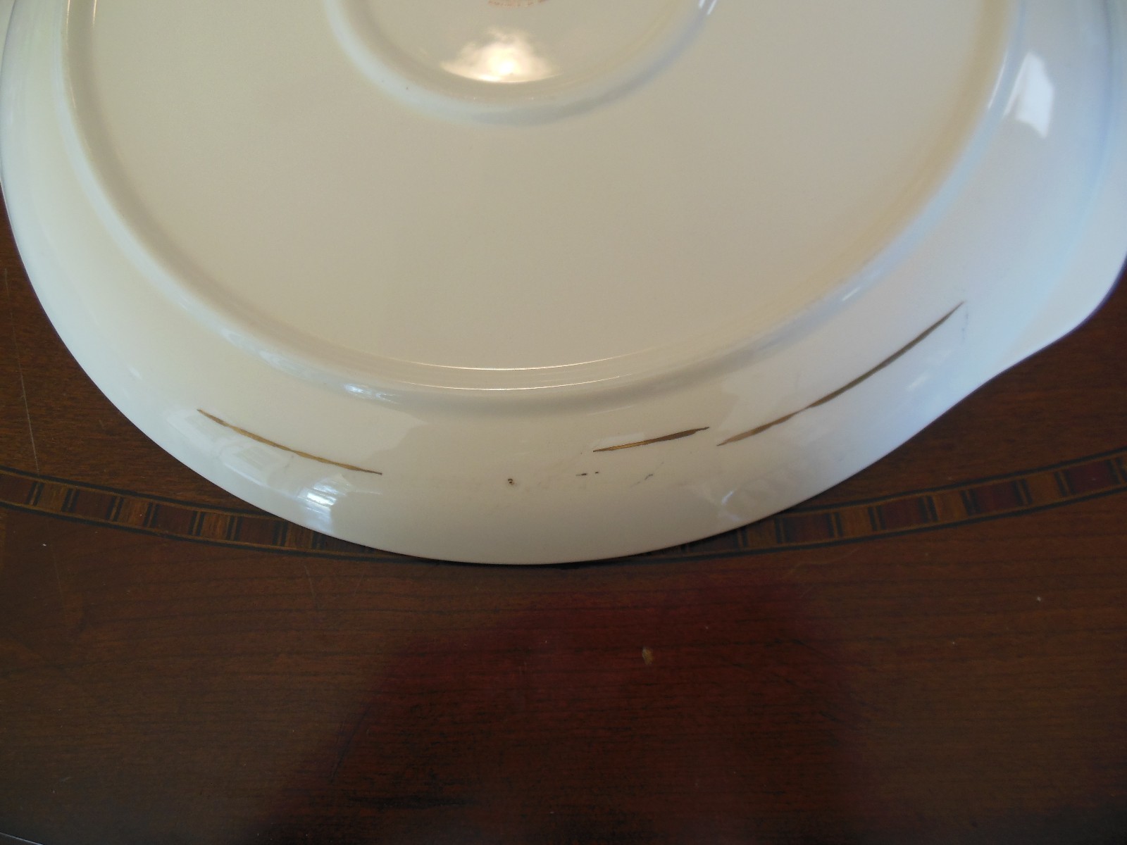 Harvest by Universal Ballerina Chop Platter 24 K Gold Trim