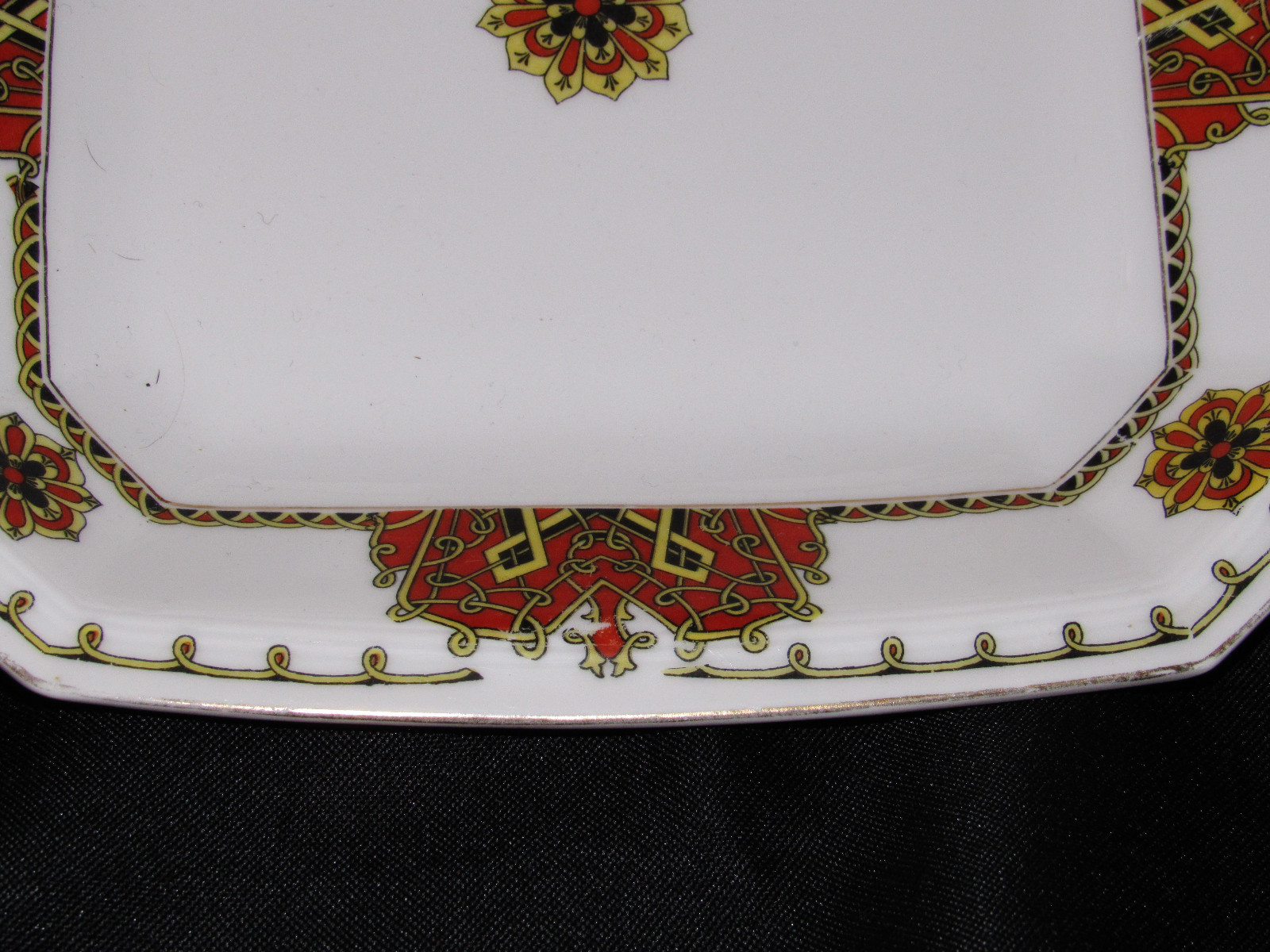 Antique Square Porcelain Bowl Silesia Altwasser