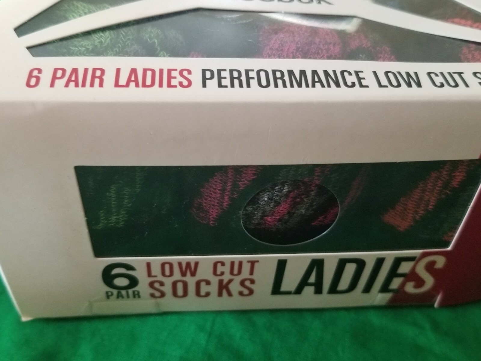 Rebook Performance Training Ladies Low Cut Socks 6 Pair Multicolored Shoe 4-10