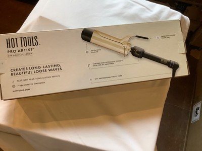 Hot Tools Pro Artist 24K Gold Jumbo Curling Iron Long Lasting Defined Curls 2''