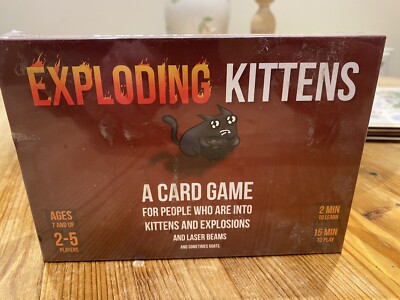 Exploding Kittens Card Game - 2-5 Players Ages 7+ Brand New Sealed Freepost