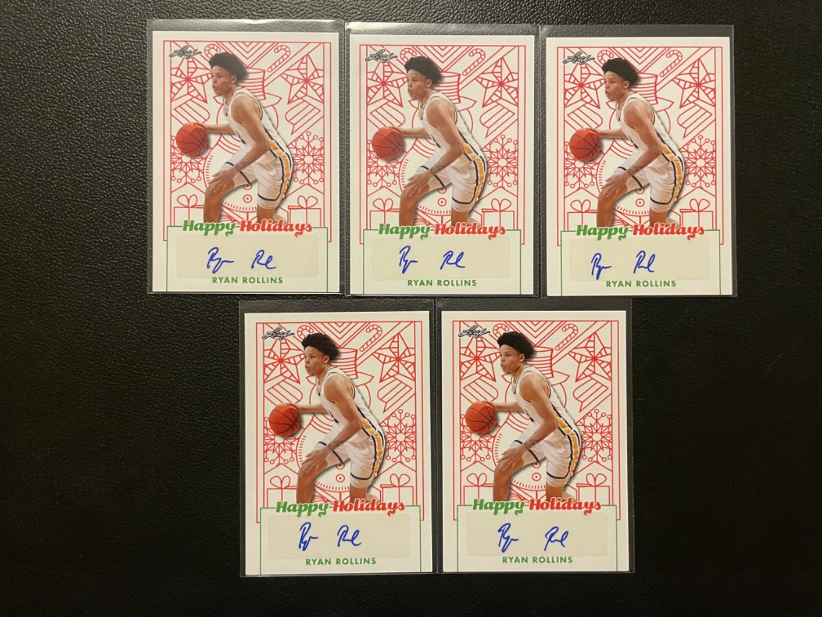 2023 Leaf Happy Holidays Ryan Rollins Auto Autograph RC Rookie Lot Of 5 #33