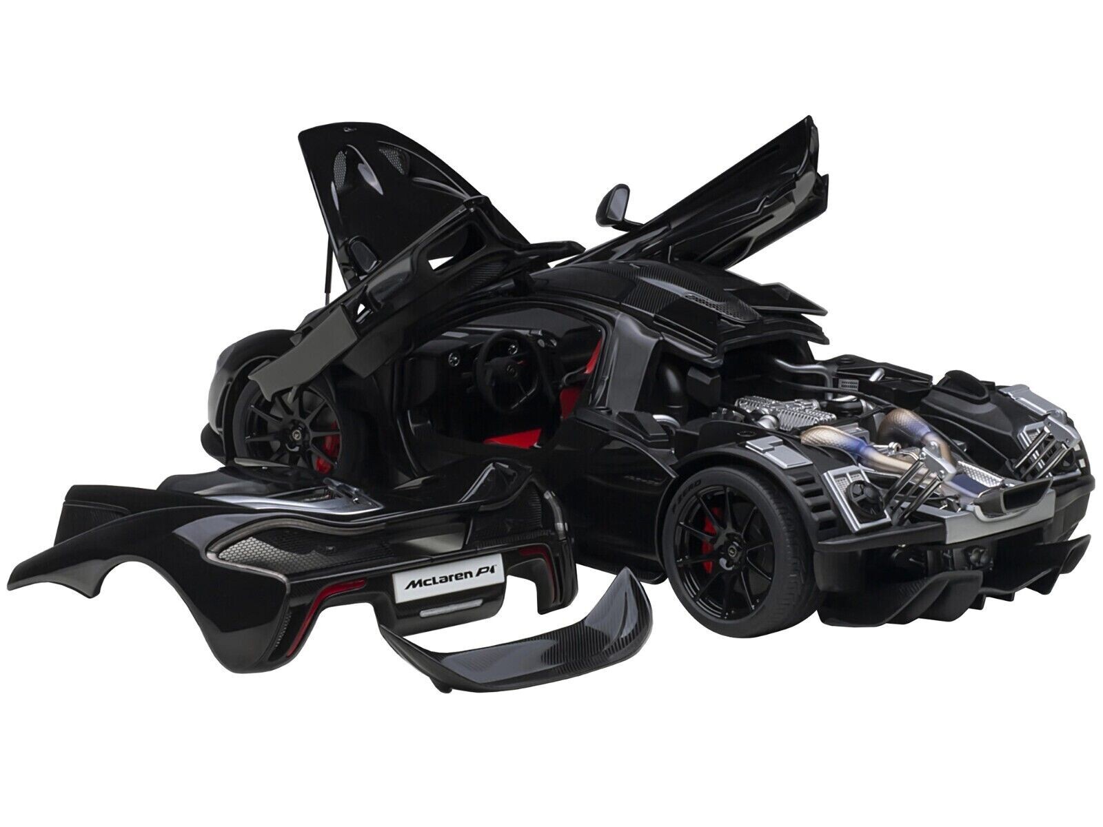 1/18 Mclaren P1 Fire Black W/ Red & Black Interior Model Car 1/18 Mclaren P1 Fire Black W/ Red & Black Interior Model Car