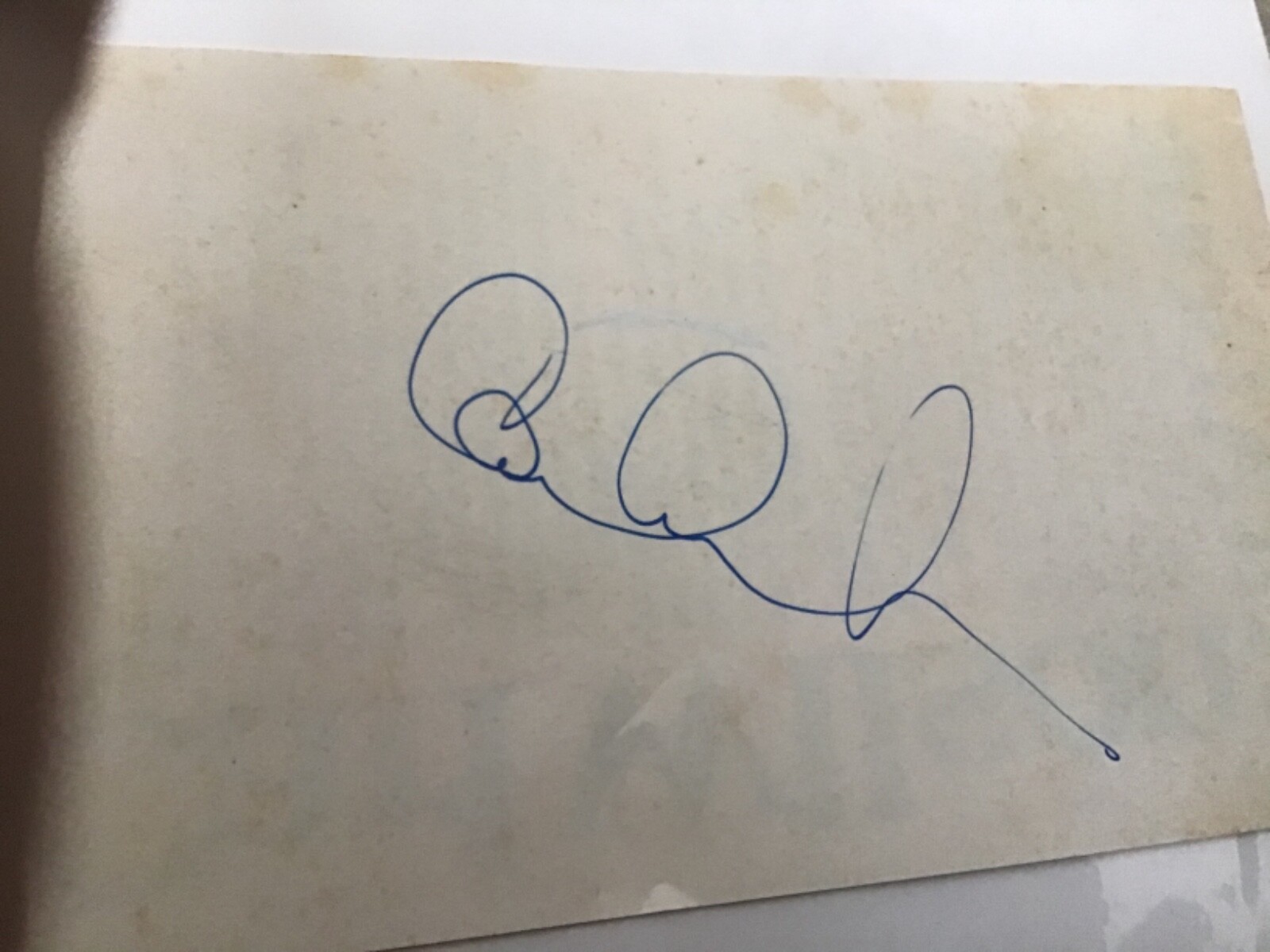Carl Wilson of The Beach Boys autograph..signed on back of