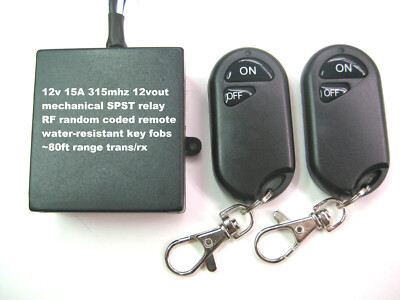 12V 15A 315MHZ relay switch with 2 water-resistant on off remote control RS10