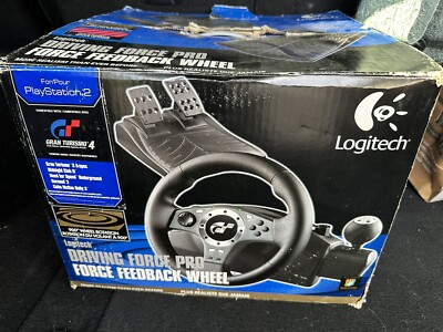 Logitech Driving Force  Racing Steering Wheel and pedals  PlayStation 2