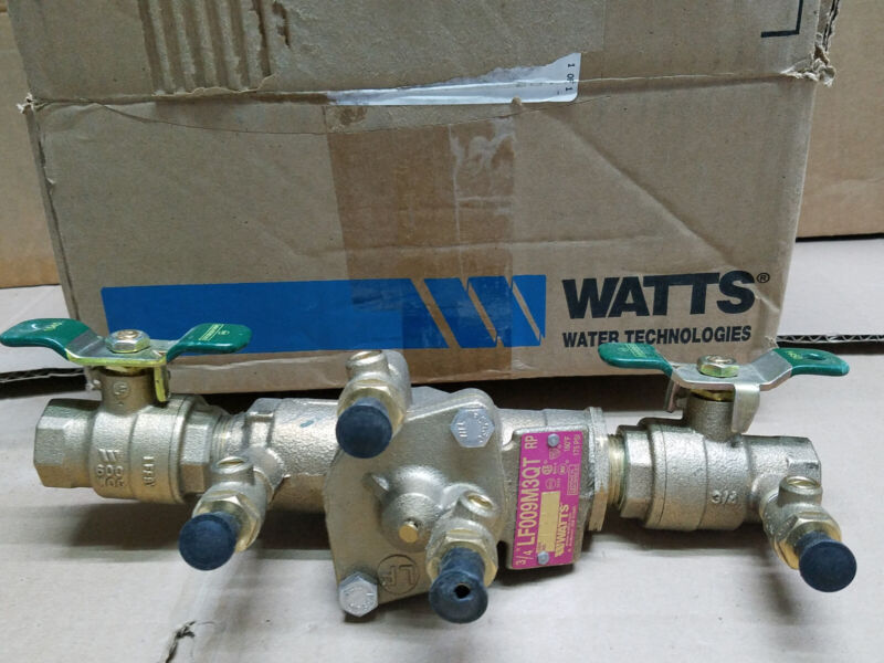 New Watts LC009M3QT 3/4" Reduced Pressure Backflow Lead Free