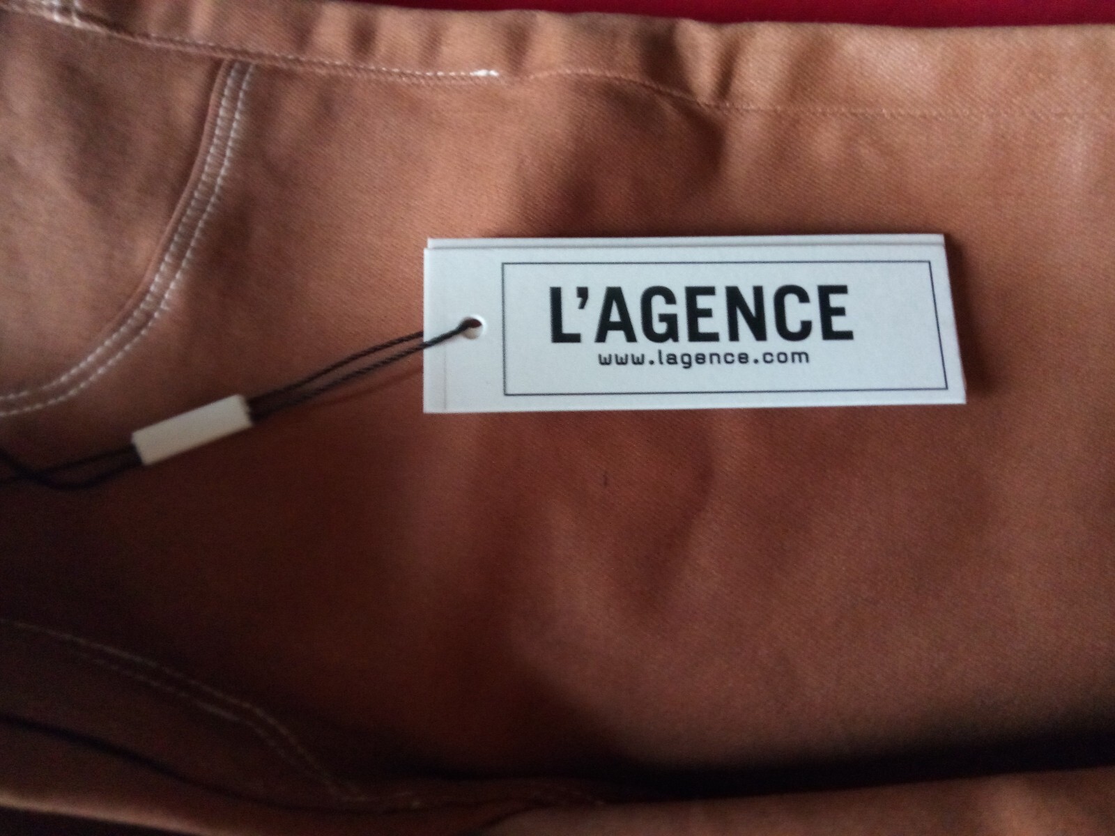 Pre-owned L'agence Women's Us Size 24 Margot Coated Skinny Jeans Java With Tags In Brown