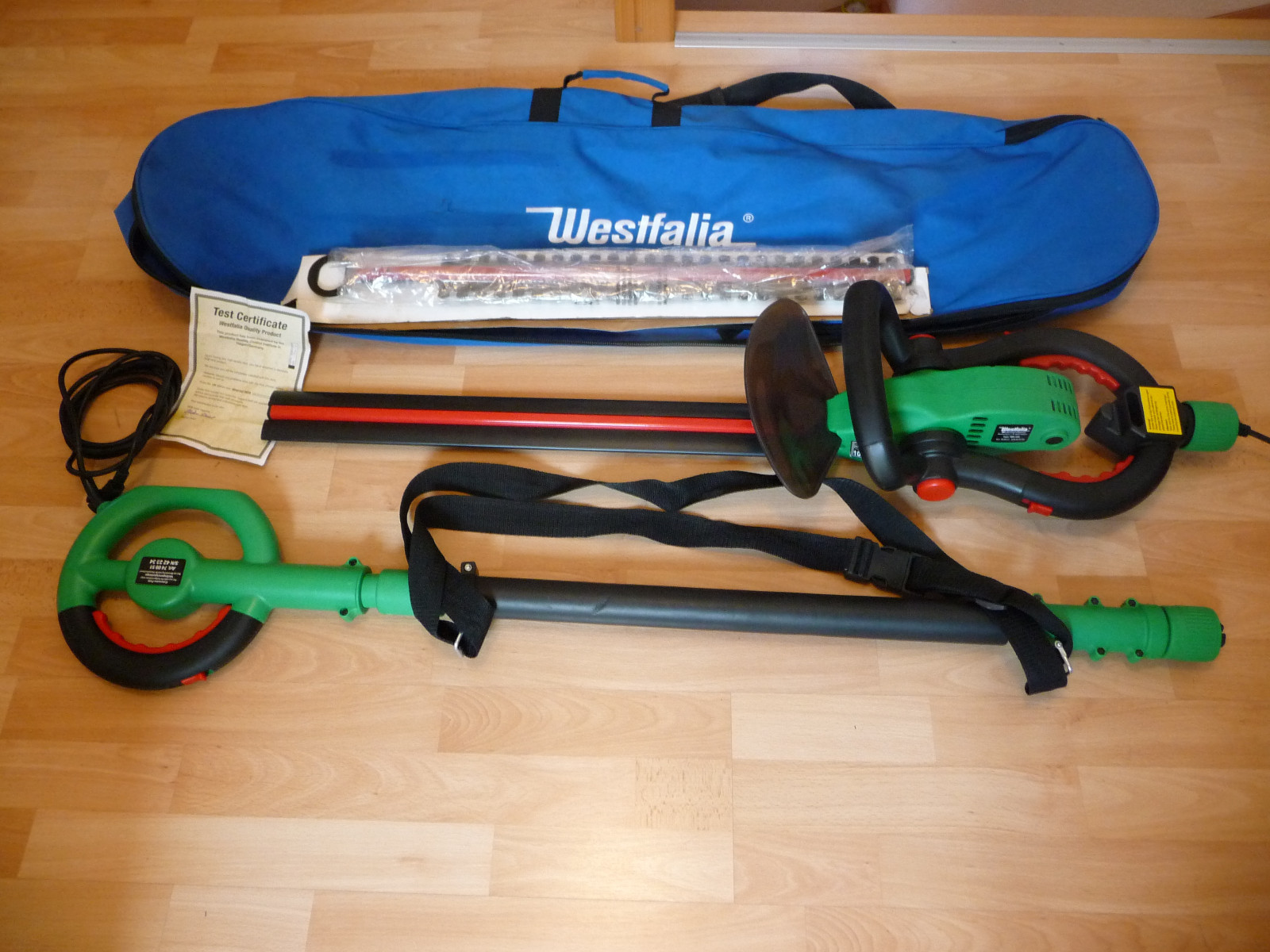Teleskop-Heckenschere Elektrische Multifunktion mit Tragetasche + Ersatzmesser.