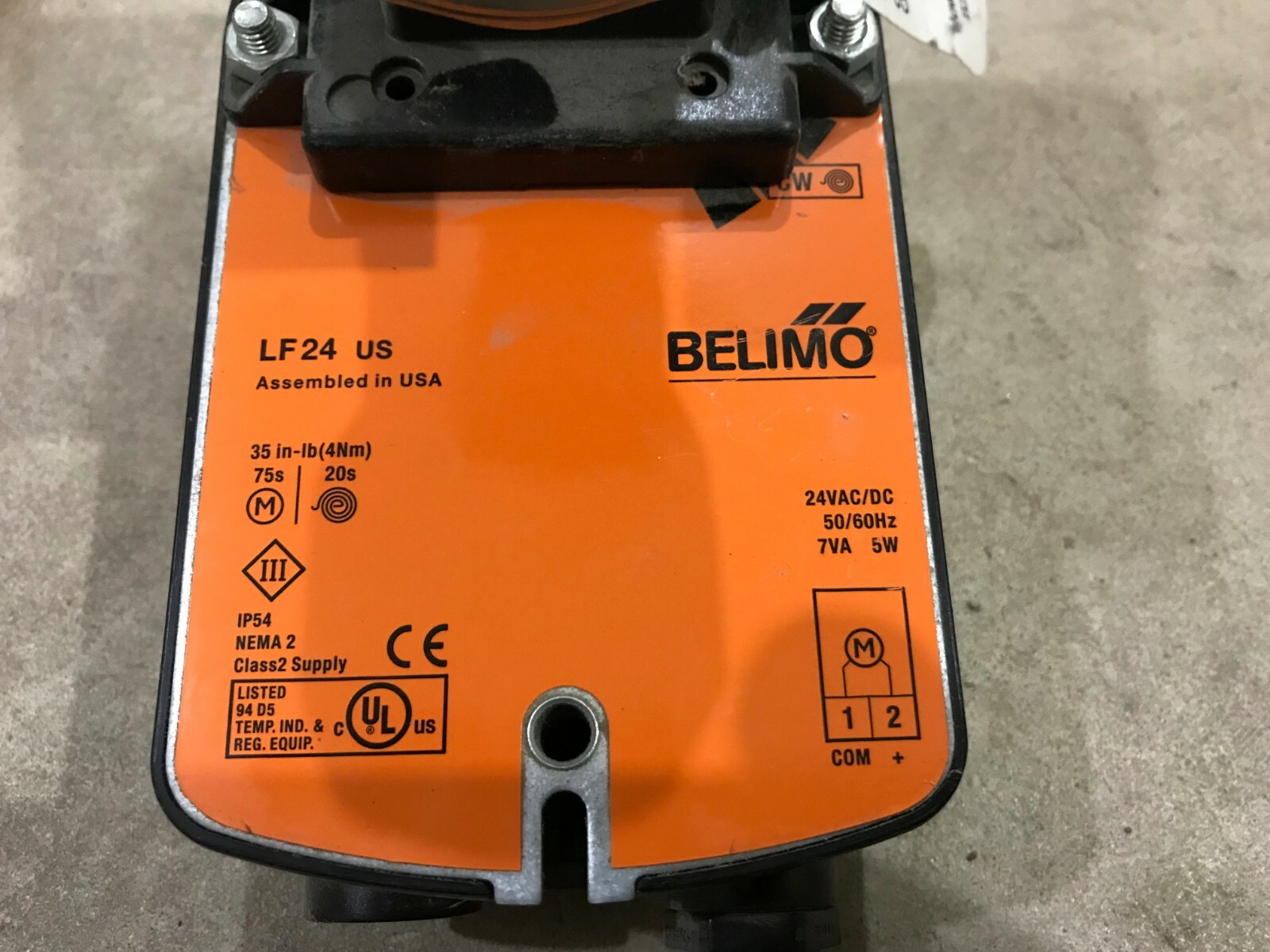 Belimo LF24 US Actuator 24 vac/dc 1 1/4 NPT Valve