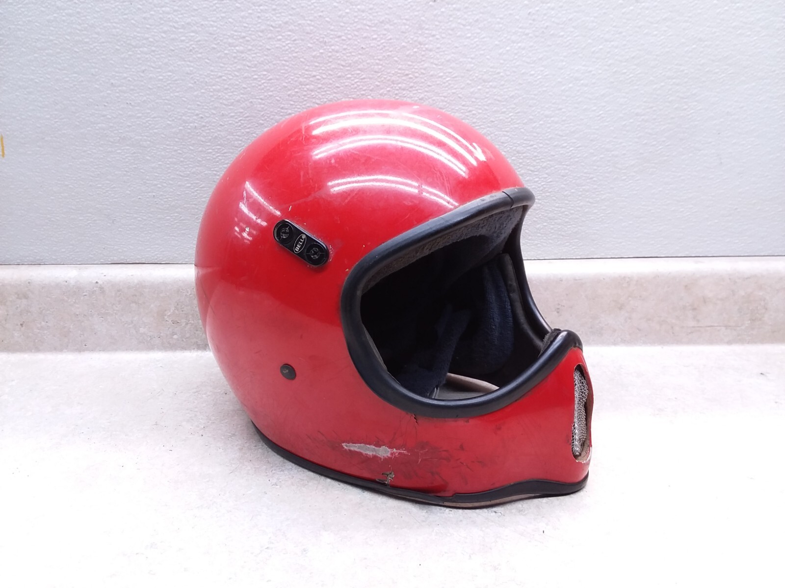 ベルモト3 Bell Moto 3 Helmet Full Face Retro Vintage Fiberglass 5-snap