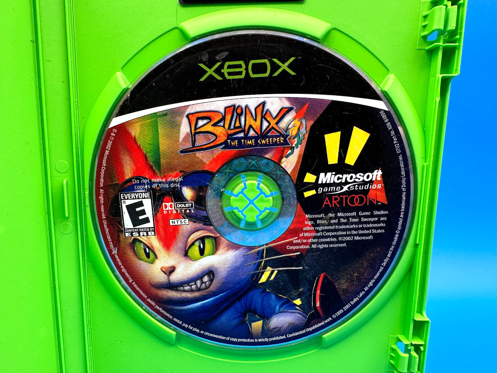 ORIGINAL XBOX BLINX THE TIME SWEEPER GAME BLINKS