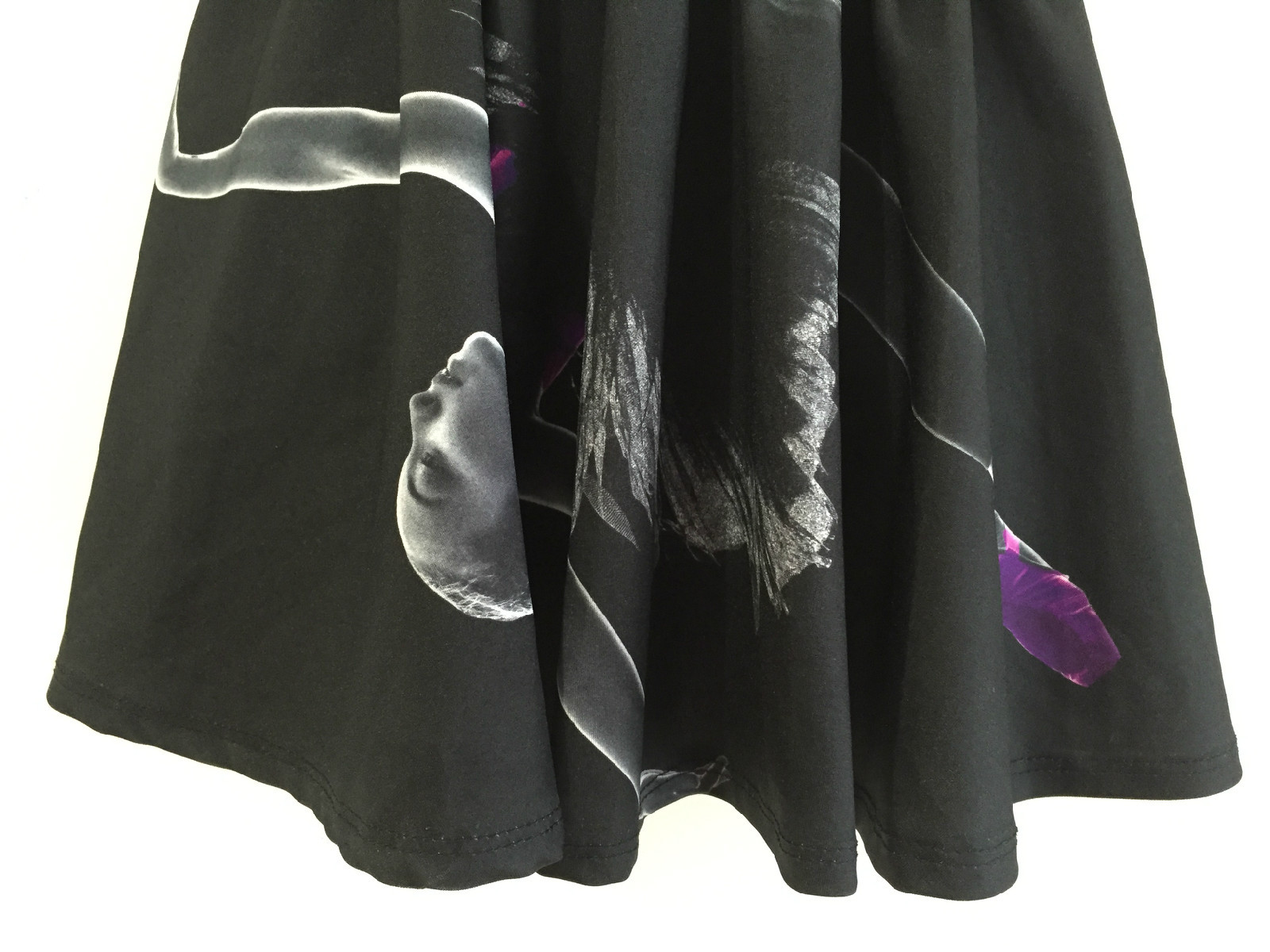 Zara Terez Skater Skirt Black w/White Gray Magenta Ballerina Girls' Size S NWT!