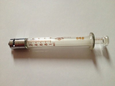 Glass Sampler Luer Lock Tip Syringe 1cc Injector 1ML