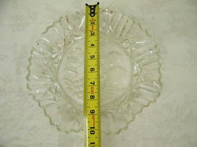 Vintage Clear Cut Glass Fruit Platter Plate Dish
