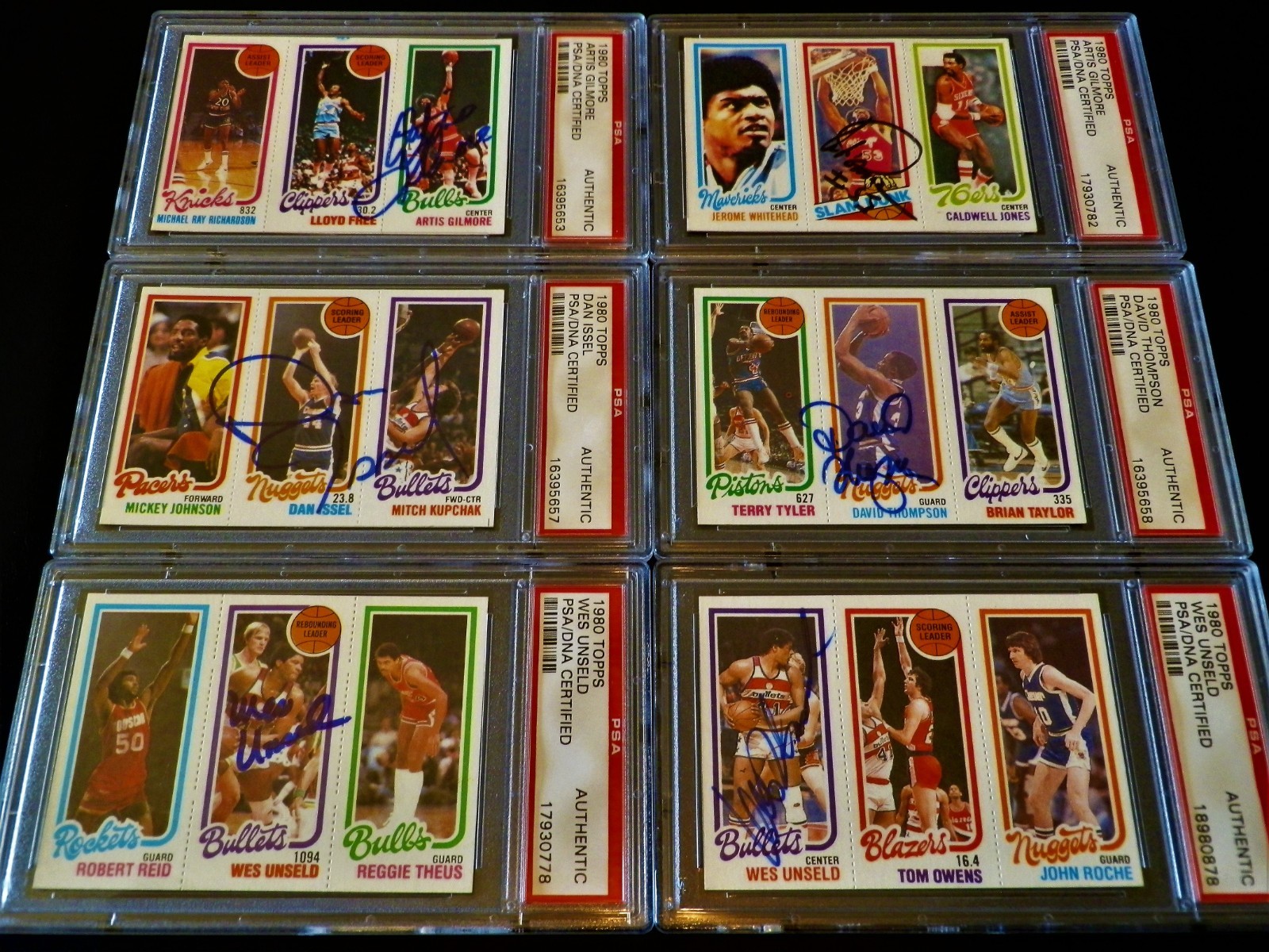 (167) 1980 Topps NBA Basketball Autographed HOF Set Lot Auto 1980-81 PSA/DNA