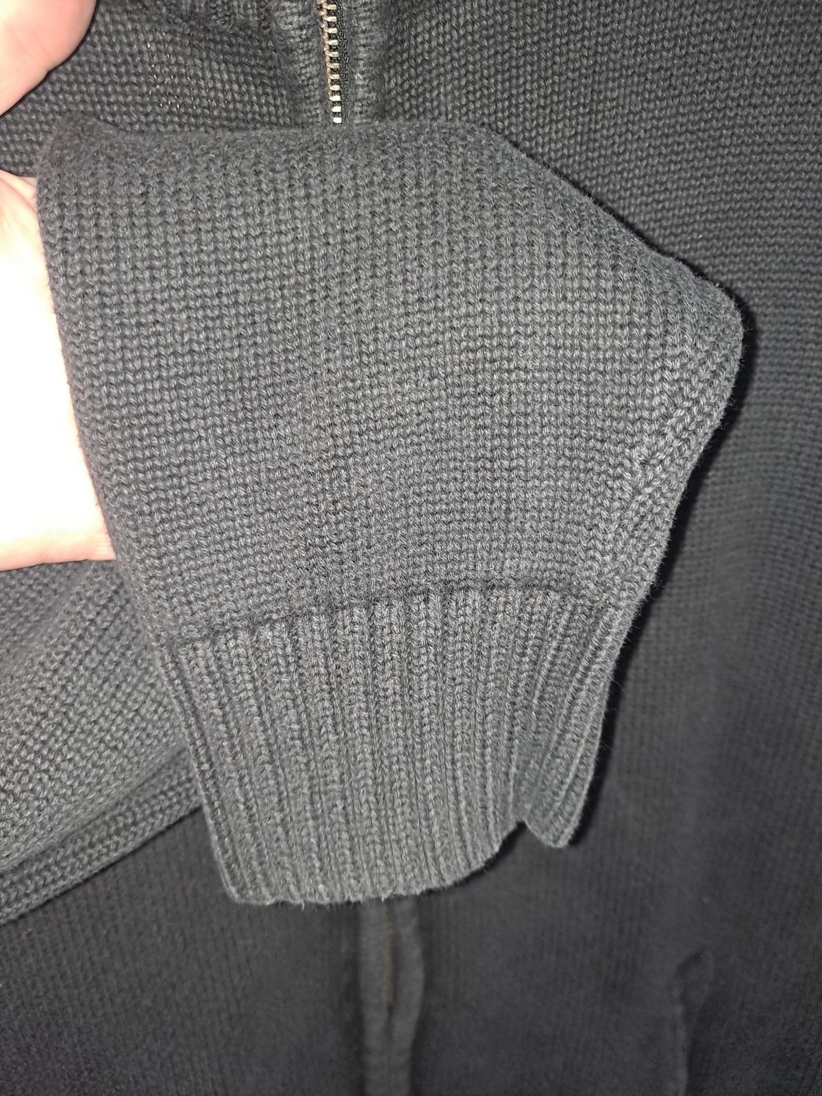 L.L. Bean 100% Cotton Full Zip Black Knit Sweater Size Medium — photo 4